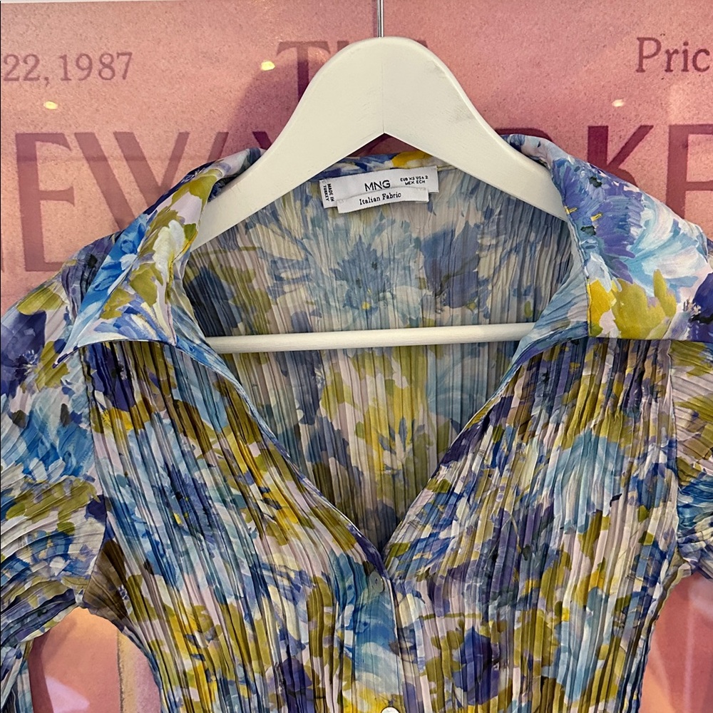 MANGO PLEATED TOP - Picture 2 of 4